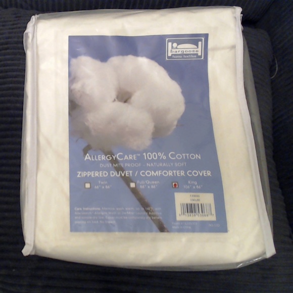 Bargoose Bedding New Allergycare 100 Cotton Zippered Duvet Cover